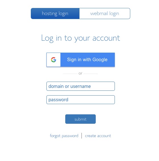 Bluehost hosting login