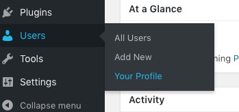WP Users Your Profile
